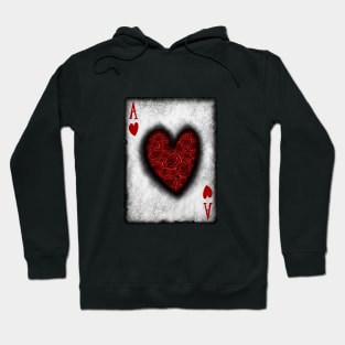 Ace of Hearts with Roses Hoodie